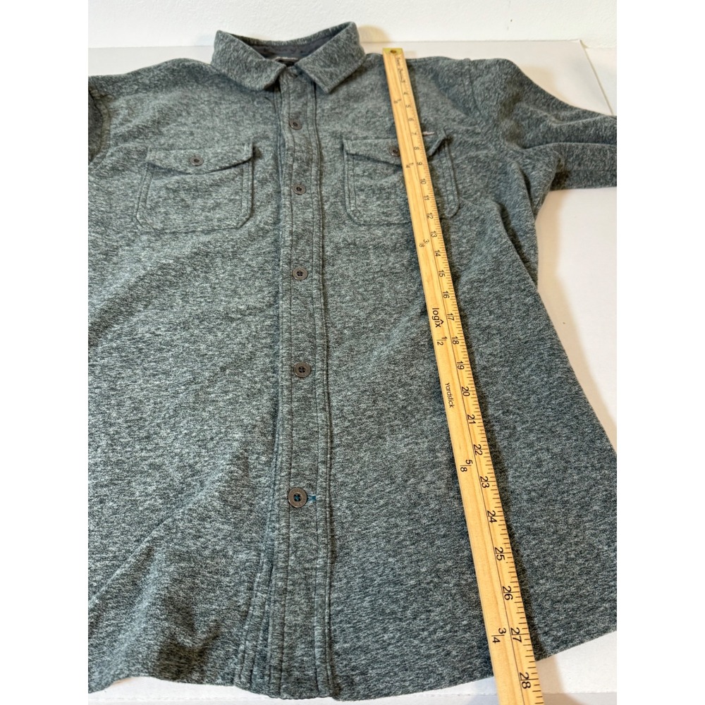 Eddie Bauer Mens Gray Button Up Shirt Jacket Medium Long Sleeve Pockets - Picture 7 of 10